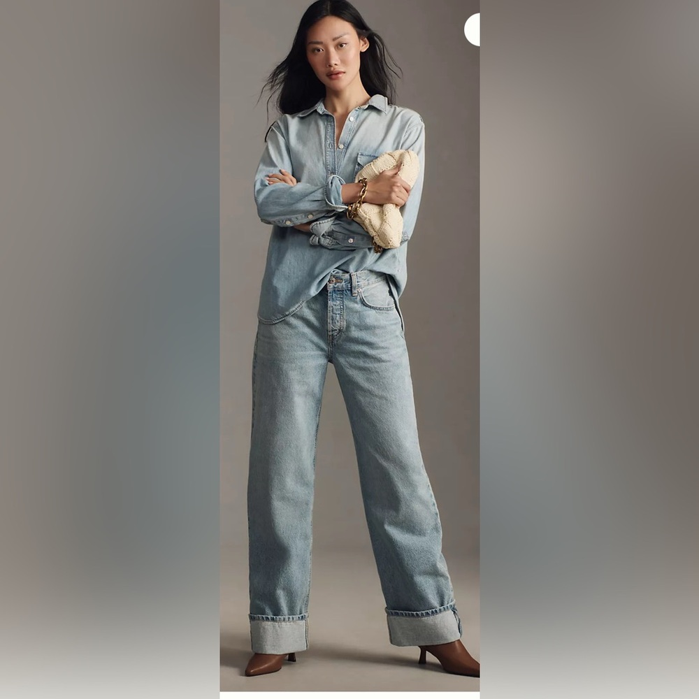 ETICA Stanton wide leg cuff blue jeans in Arctic Size 27. ❤️ but time to reposh